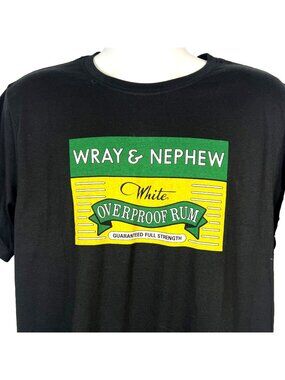 Wray & Nephew White Overproof Rum Mens T-Shirt Large Promo Tiki Jamaica